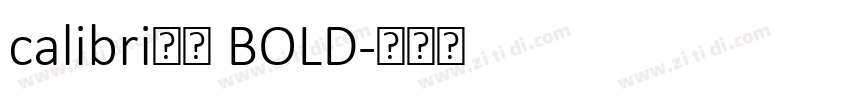 calibri字体 BOLD字体转换